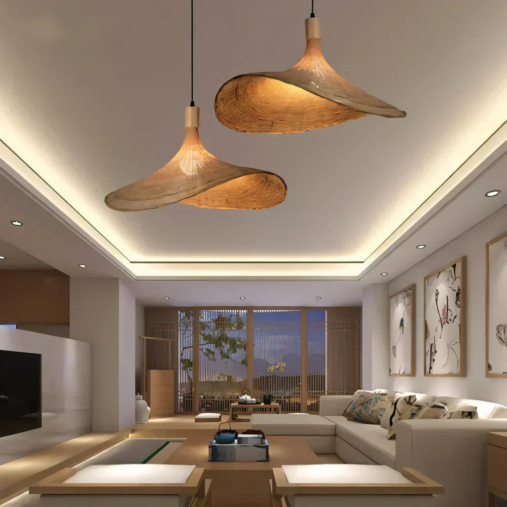 BambWicker Woven Pendant Lamp – Effortless Warmth and Style
