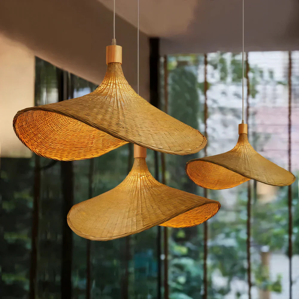 BambWicker Woven Pendant Lamp – Effortless Warmth and Style