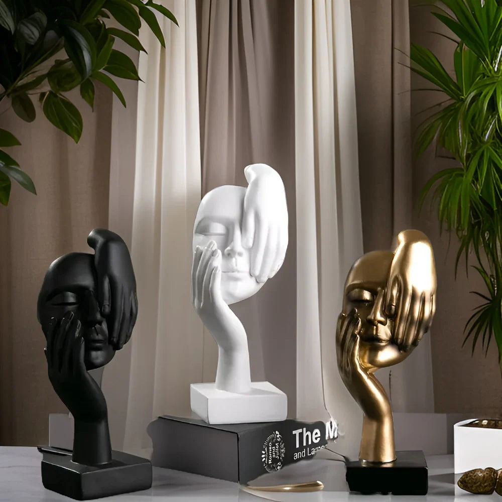 NordicMuse Abstract Face Sculpture