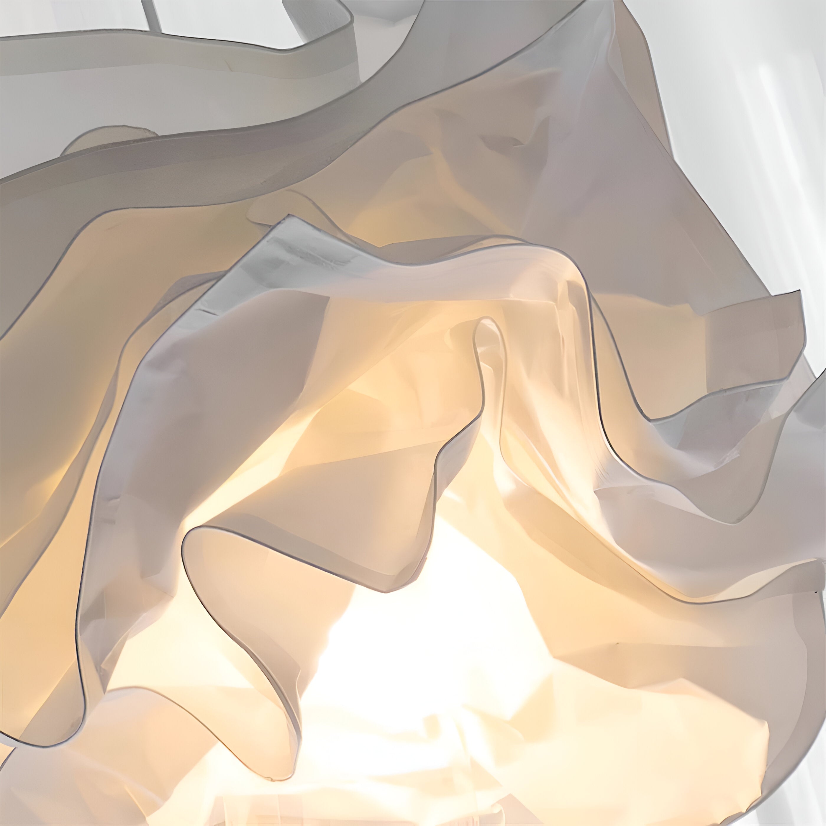 ShadeGlow Customizable Pendant Lamp with Sculpted Paper Shade Design