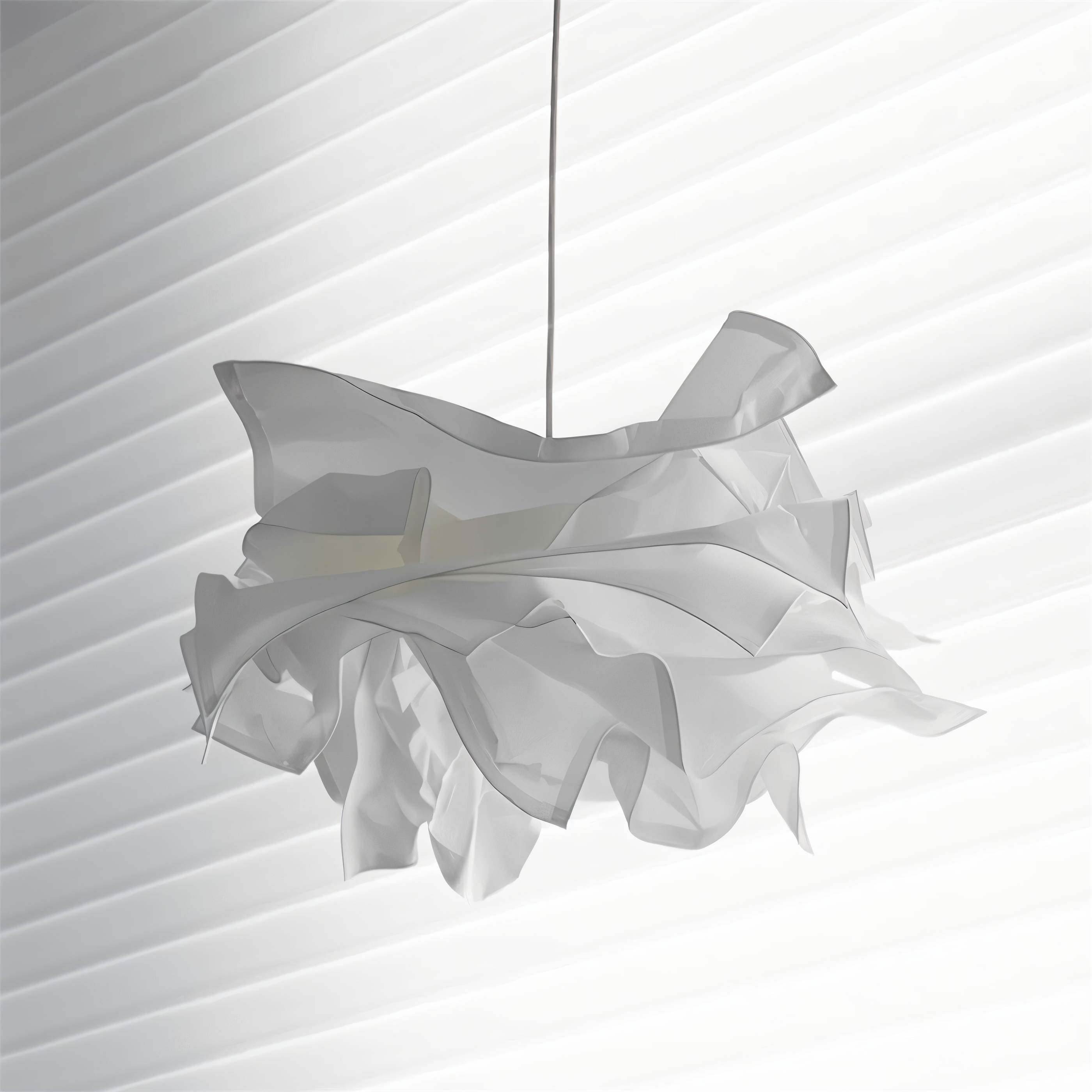 ShadeGlow Customizable Pendant Lamp with Sculpted Paper Shade Design