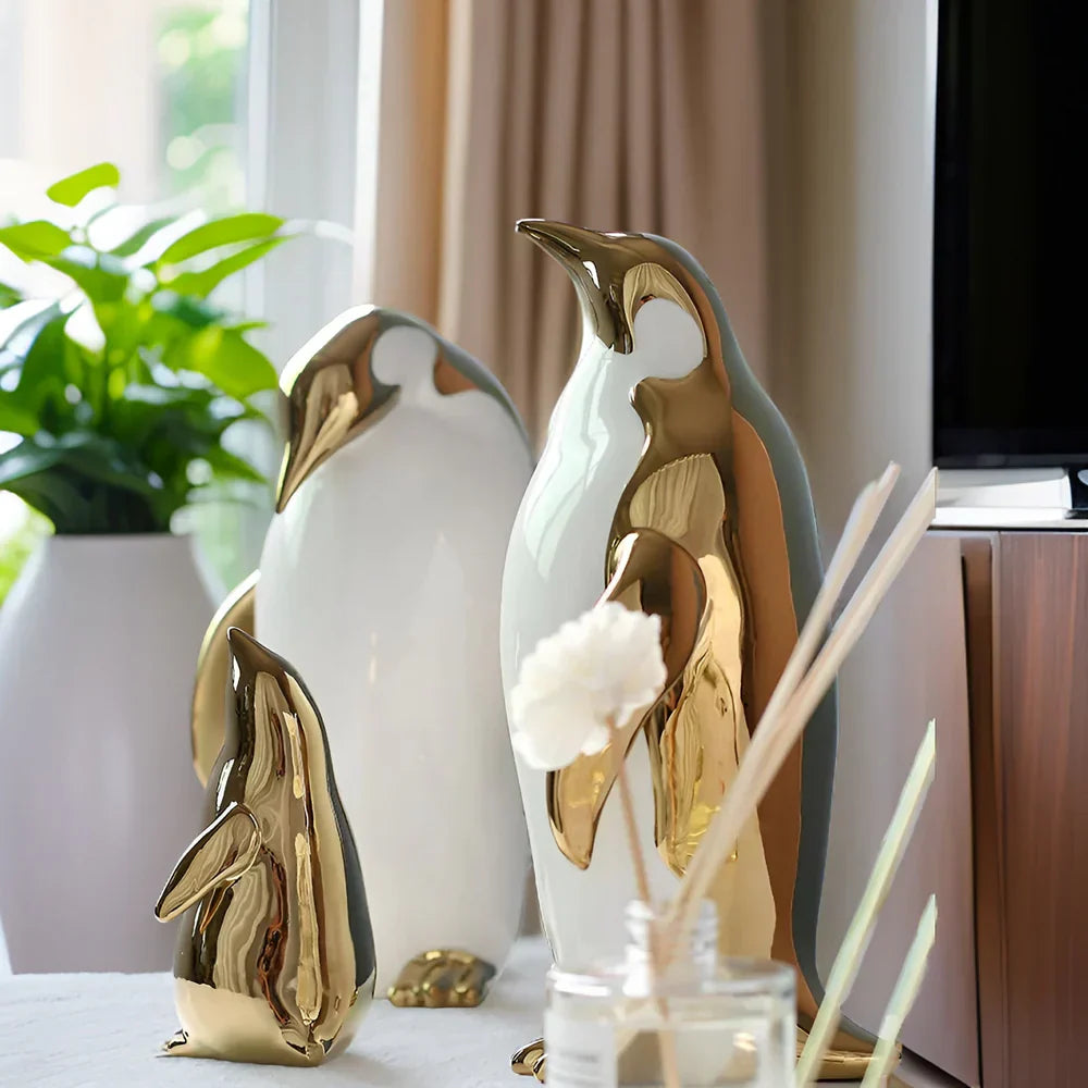 ArcticElegance Penguin Figure – Modern Sculpture