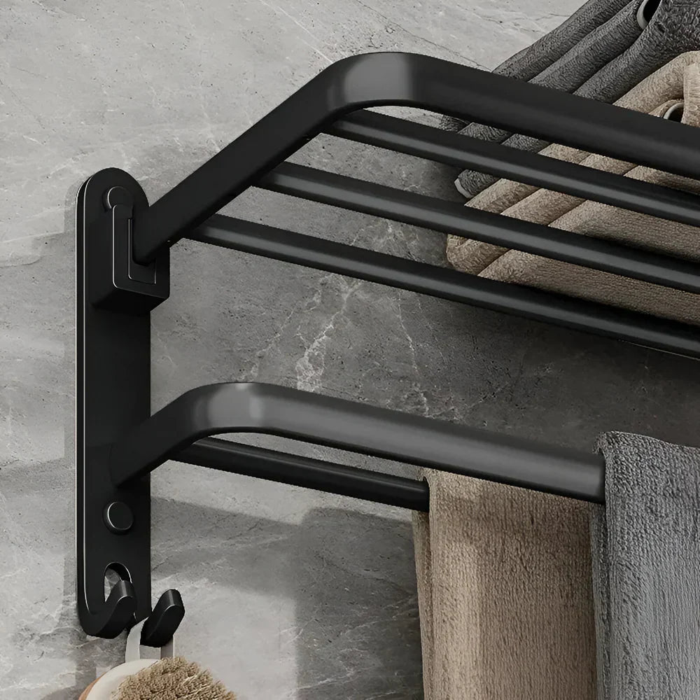 TowelFlex Wall-Mounted Double Towel Bar