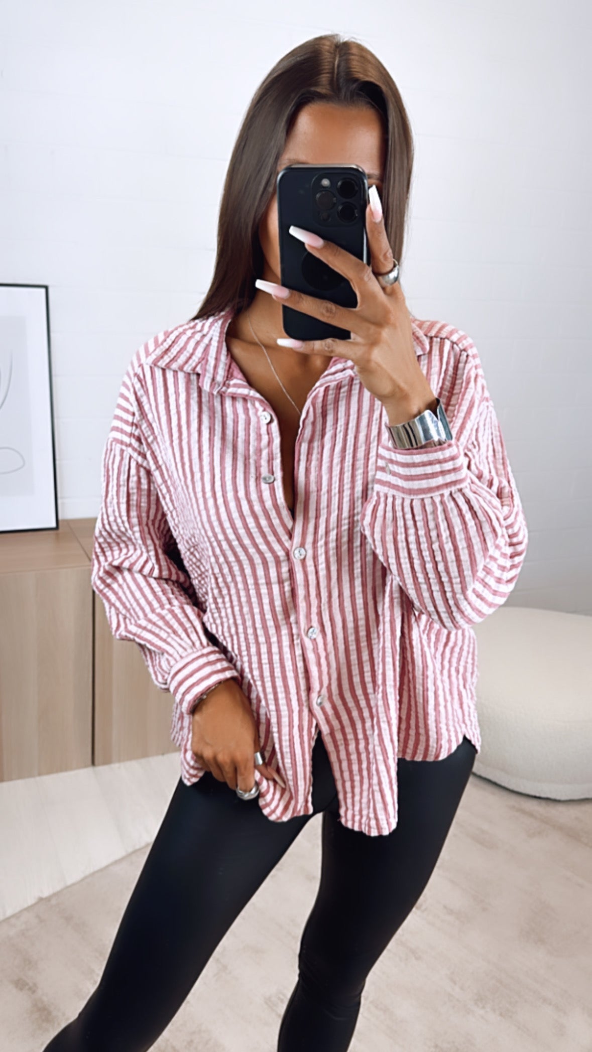 Olivia Striped Muslin Oversized Blouse