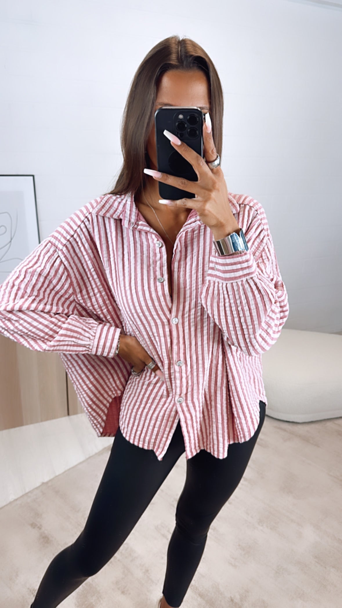 Olivia Striped Muslin Oversized Blouse