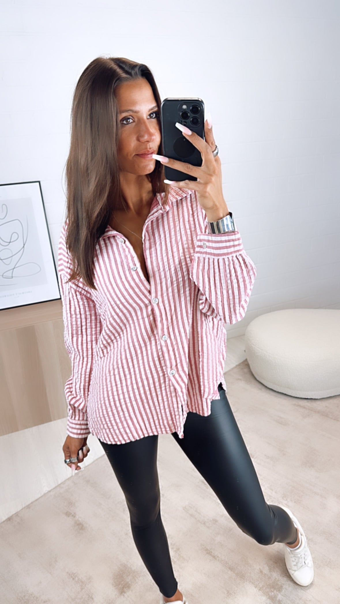 Olivia Striped Muslin Oversized Blouse