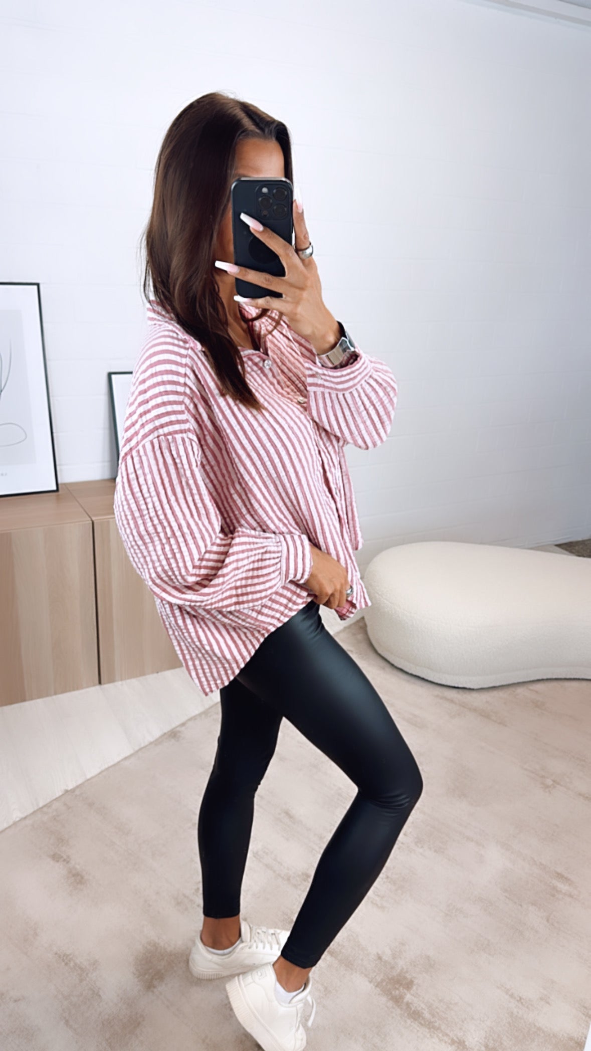 Olivia Striped Muslin Oversized Blouse