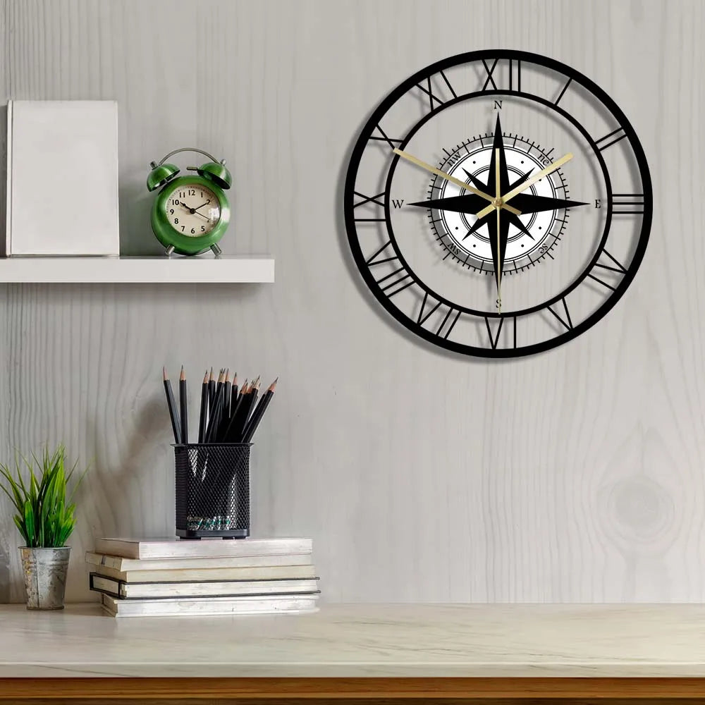 NauticaTime - Stylish compass wall clock