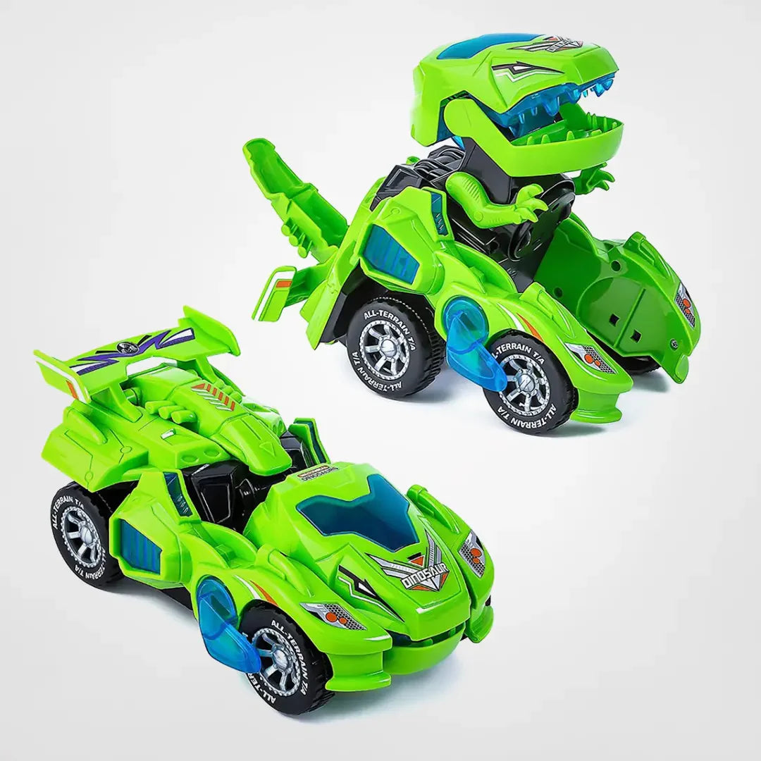 LED dinosaur transforming car toy