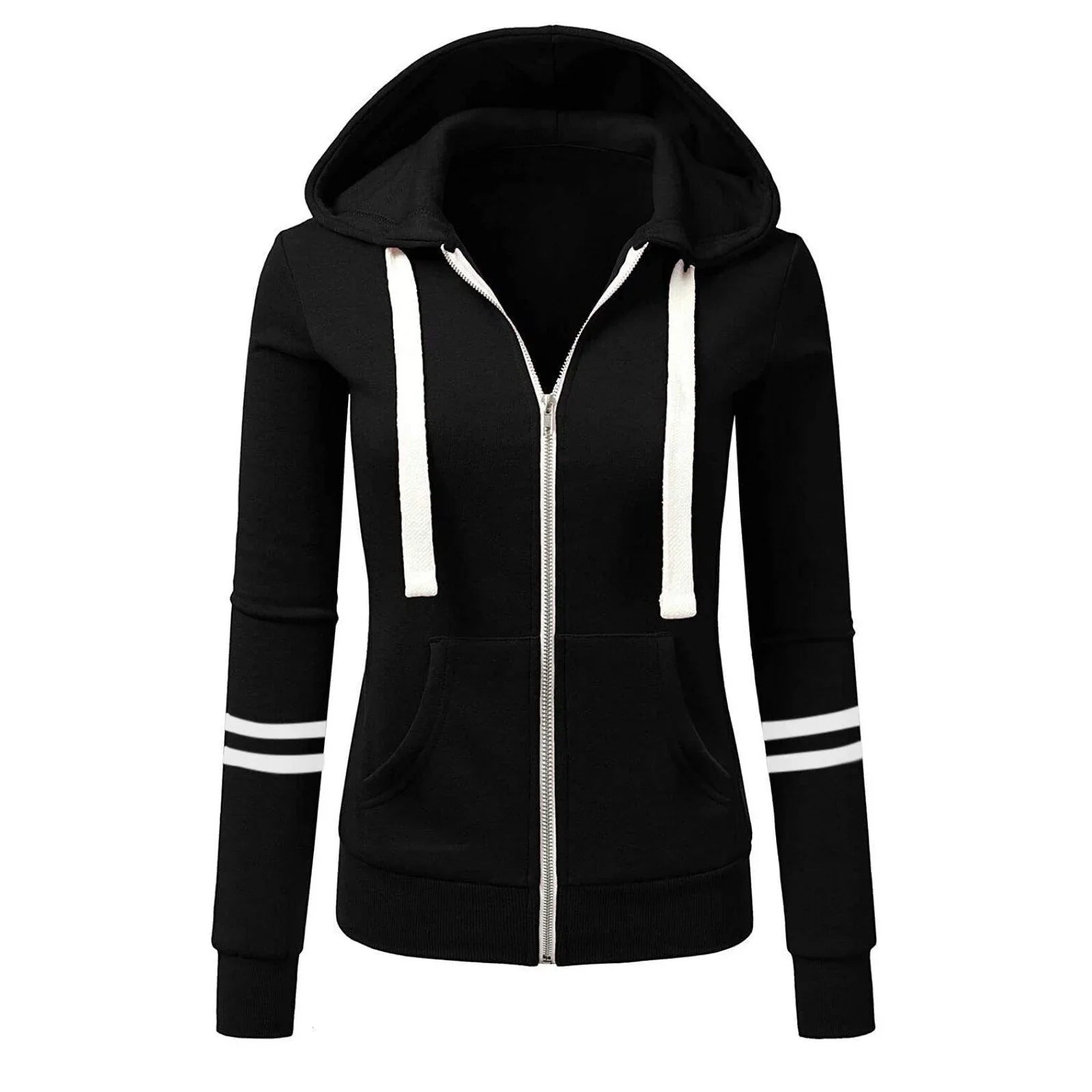 Laura - Women's Hooded Jacket with Zipper and Pockets