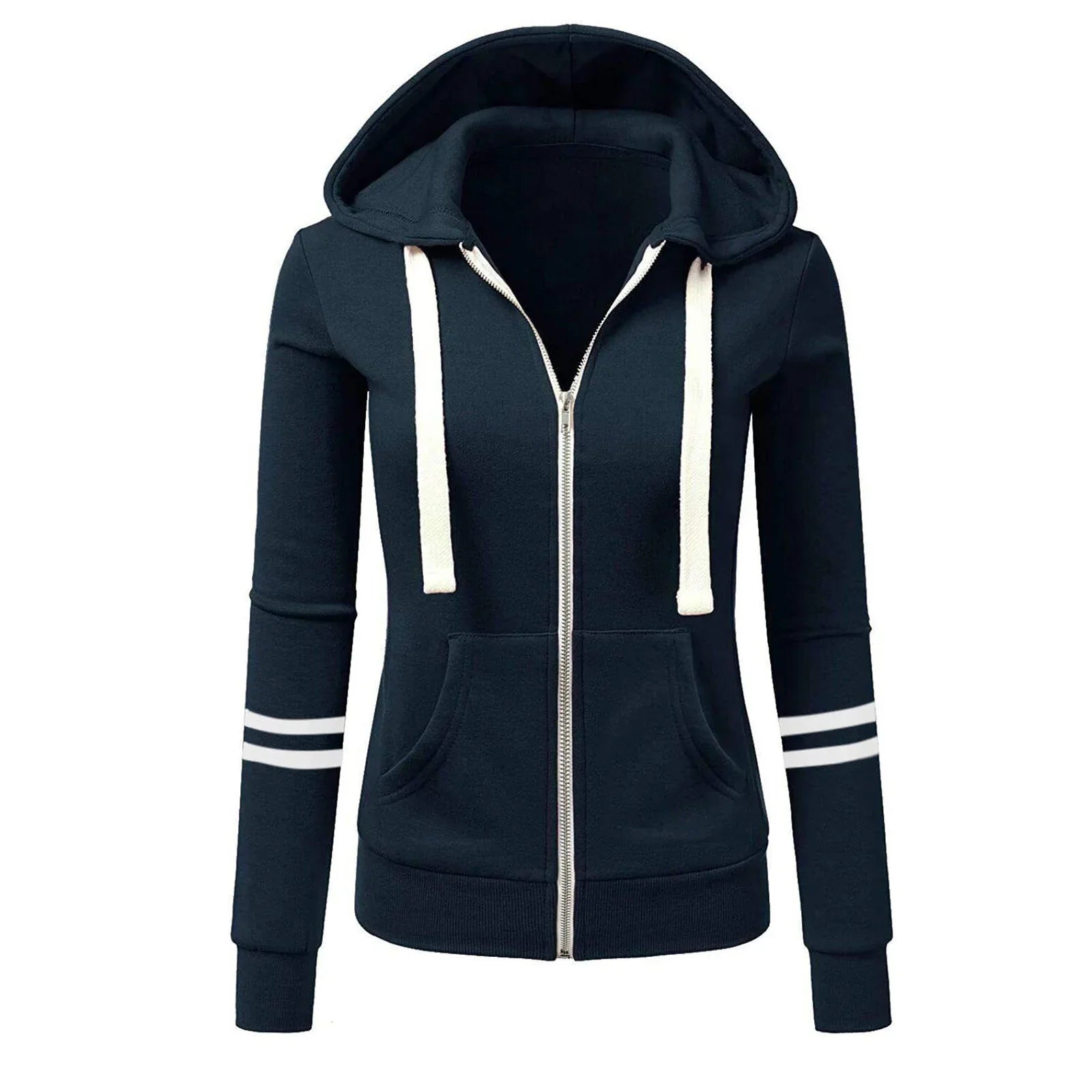 Laura - Women's Hooded Jacket with Zipper and Pockets