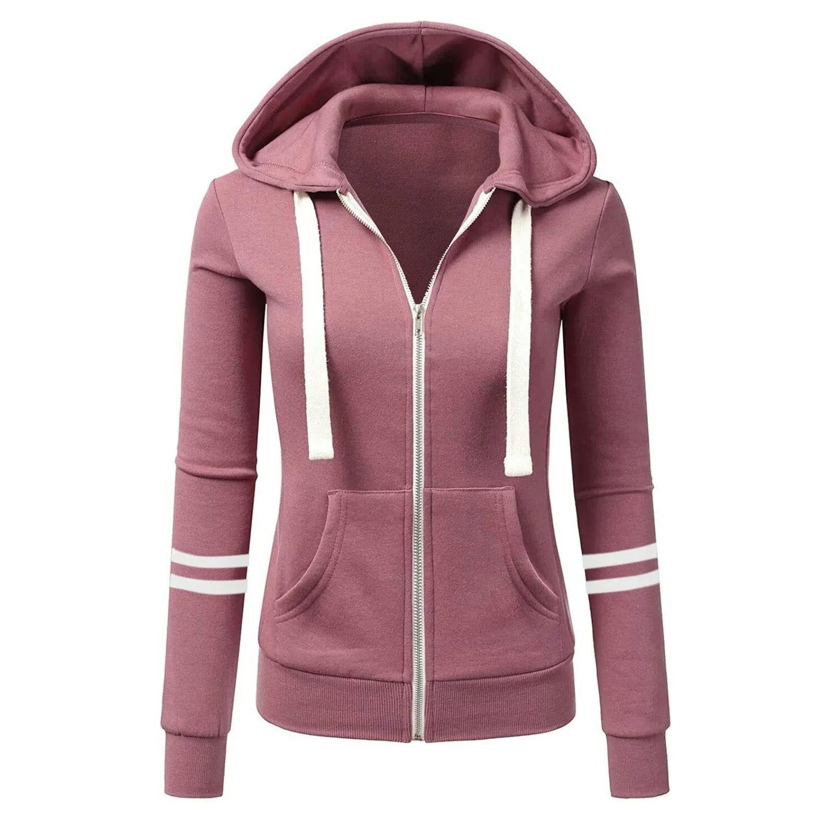 Laura - Women's Hooded Jacket with Zipper and Pockets