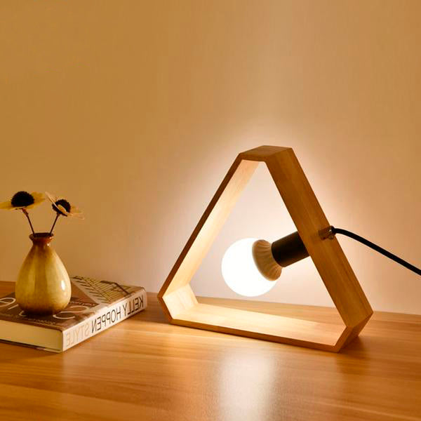 ModernMinimal - Geometric Wood Accent Lamps