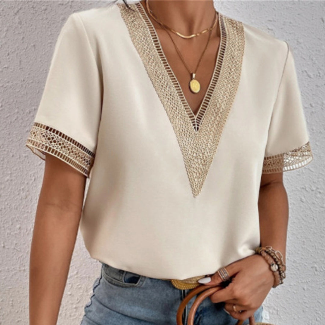 Viva Chic | Stylish V-Neck Women's Blouse