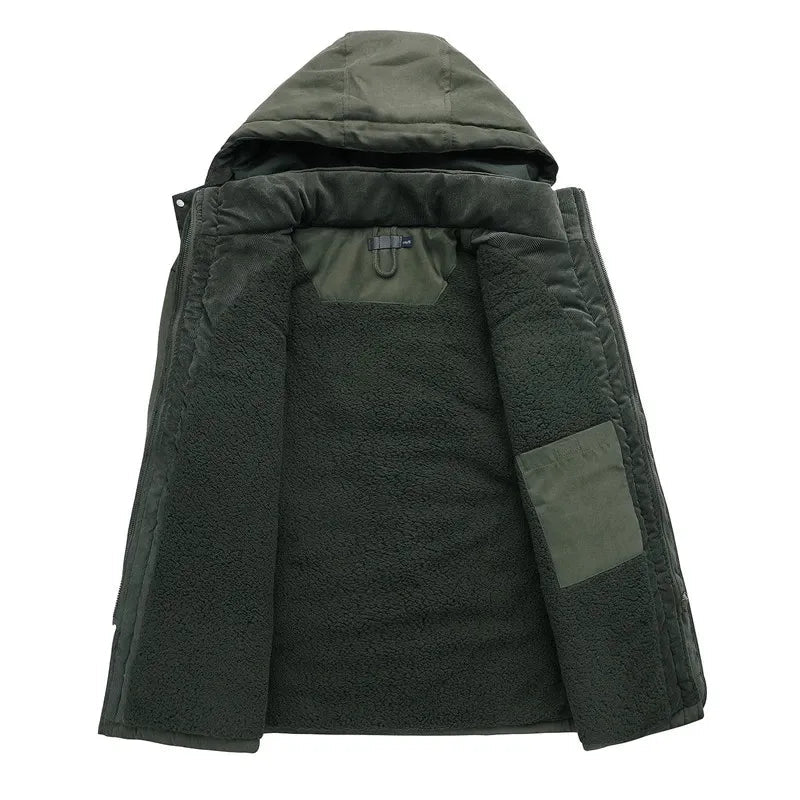 Sven - Fleece Jacket with Hood and Multiple Pockets