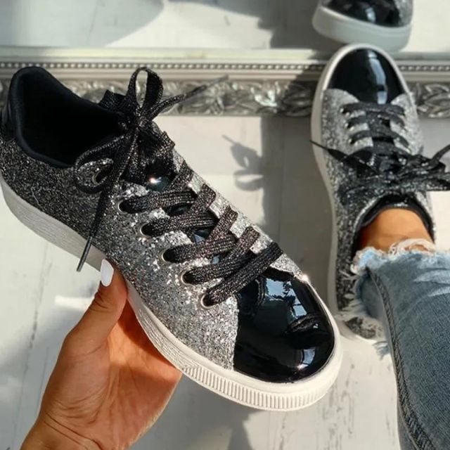 Nova Glittering Sneakers for Women with Padded Sole - Comfort and Style in One