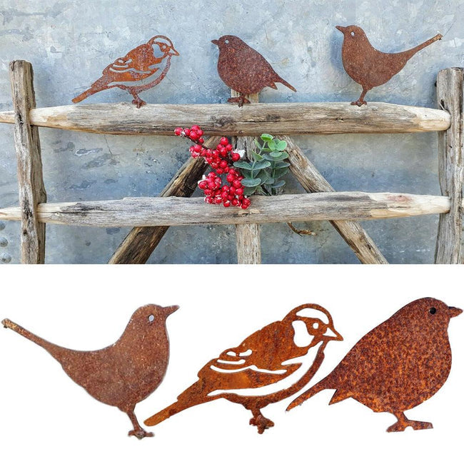 Rusty Metal Bird Garden Decoration