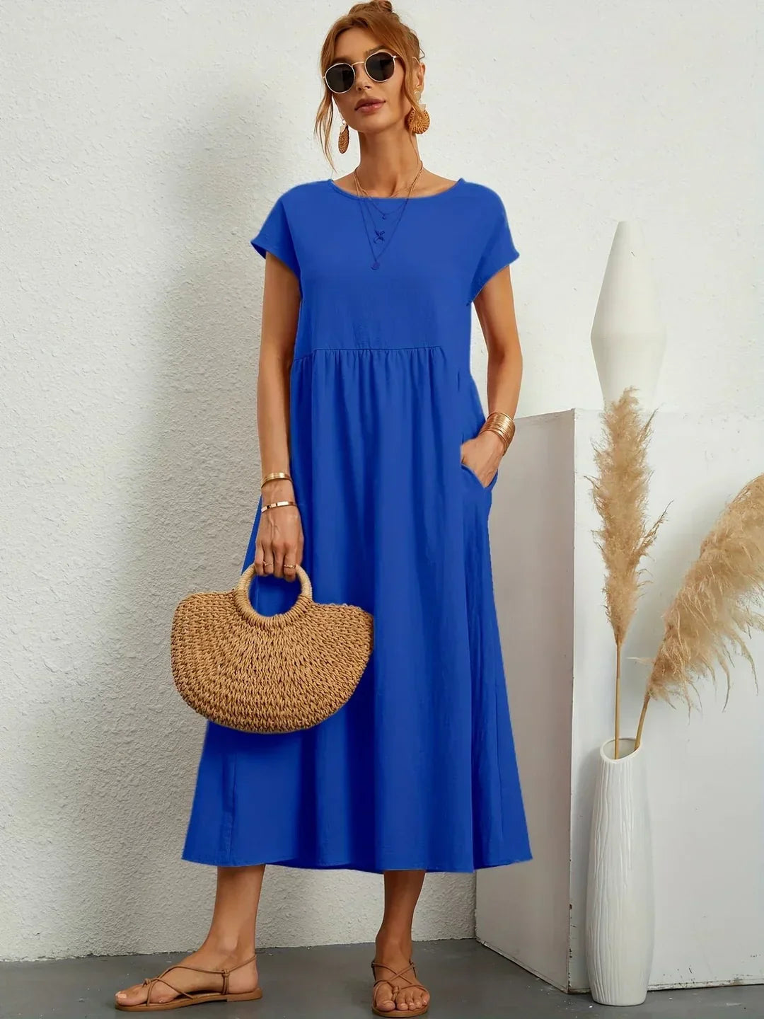 Decerie Soft Cotton Light Dress with Pockets