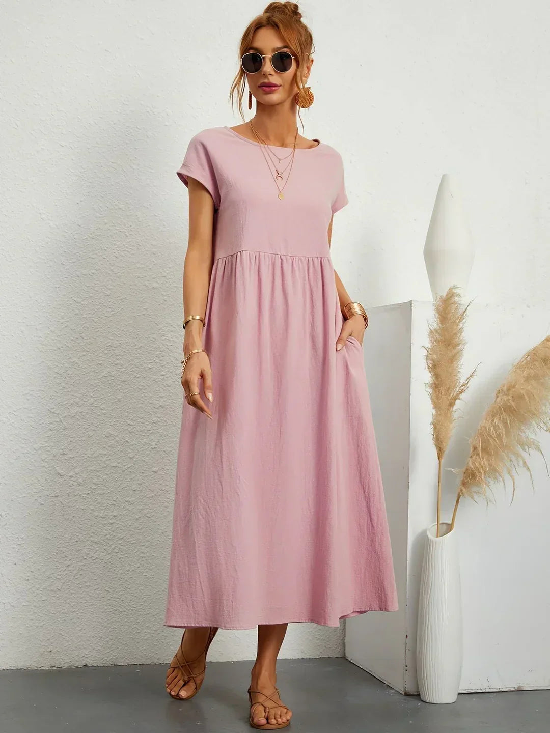 Decerie Soft Cotton Light Dress with Pockets