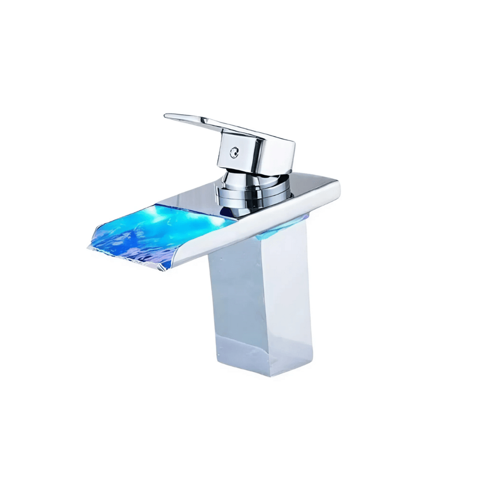 AquaGlow - Vanity with Waterfall Style and Integrated LED Lighting
