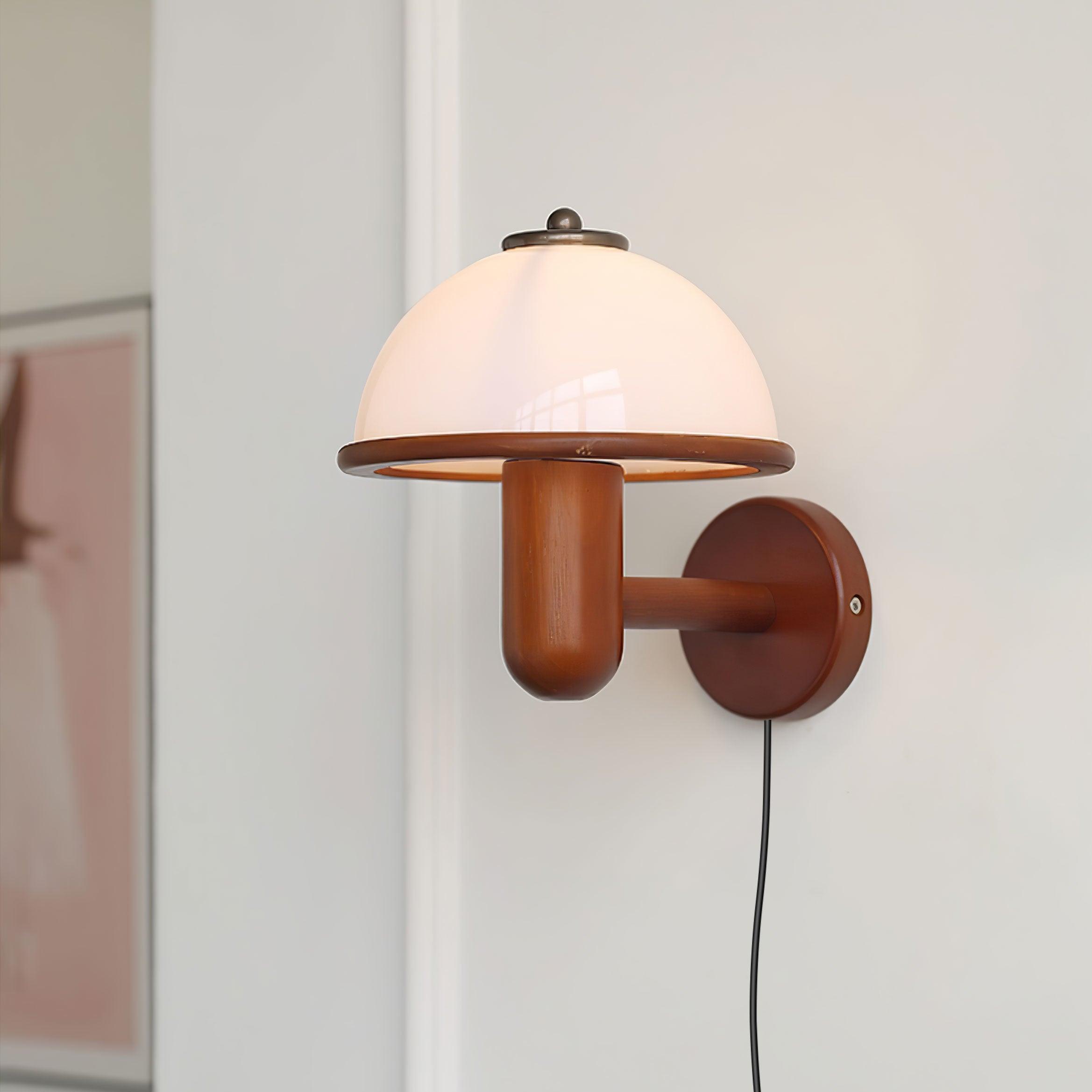 Nordlys Nature Wall Lamp – Mushroom-shaped Wood Look Decoration