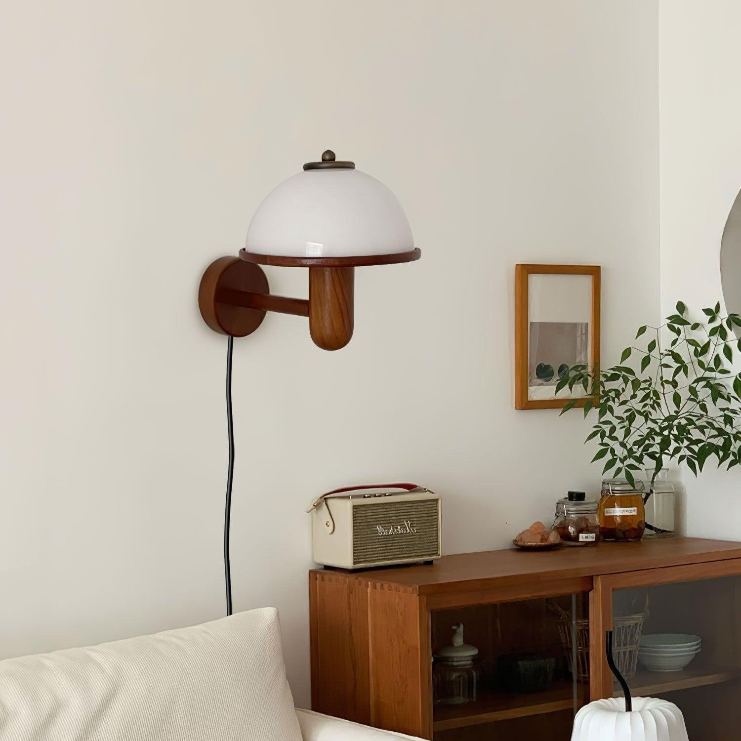 Nordlys Nature Wall Lamp – Mushroom-shaped Wood Look Decoration