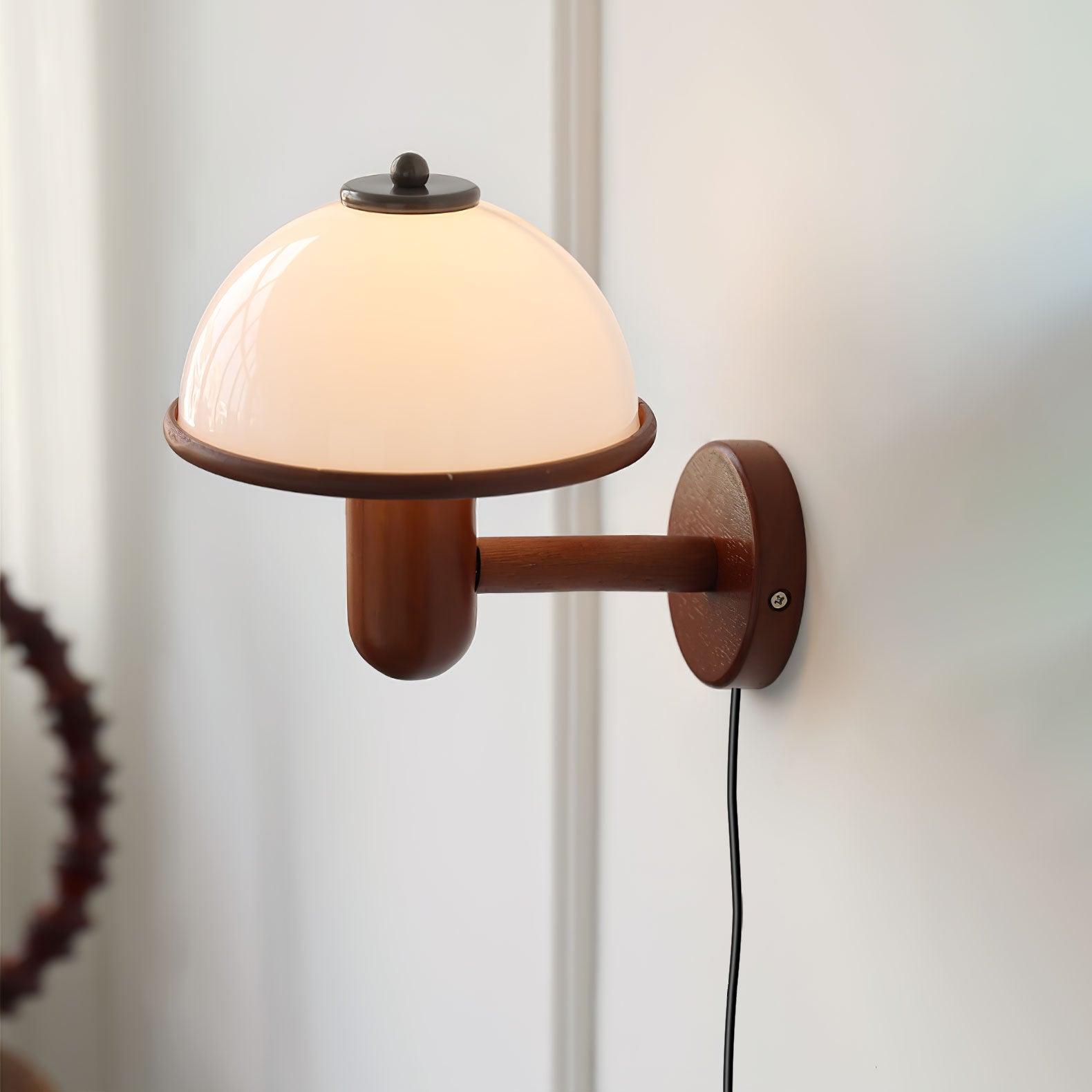 Nordlys Nature Wall Lamp – Mushroom-shaped Wood Look Decoration