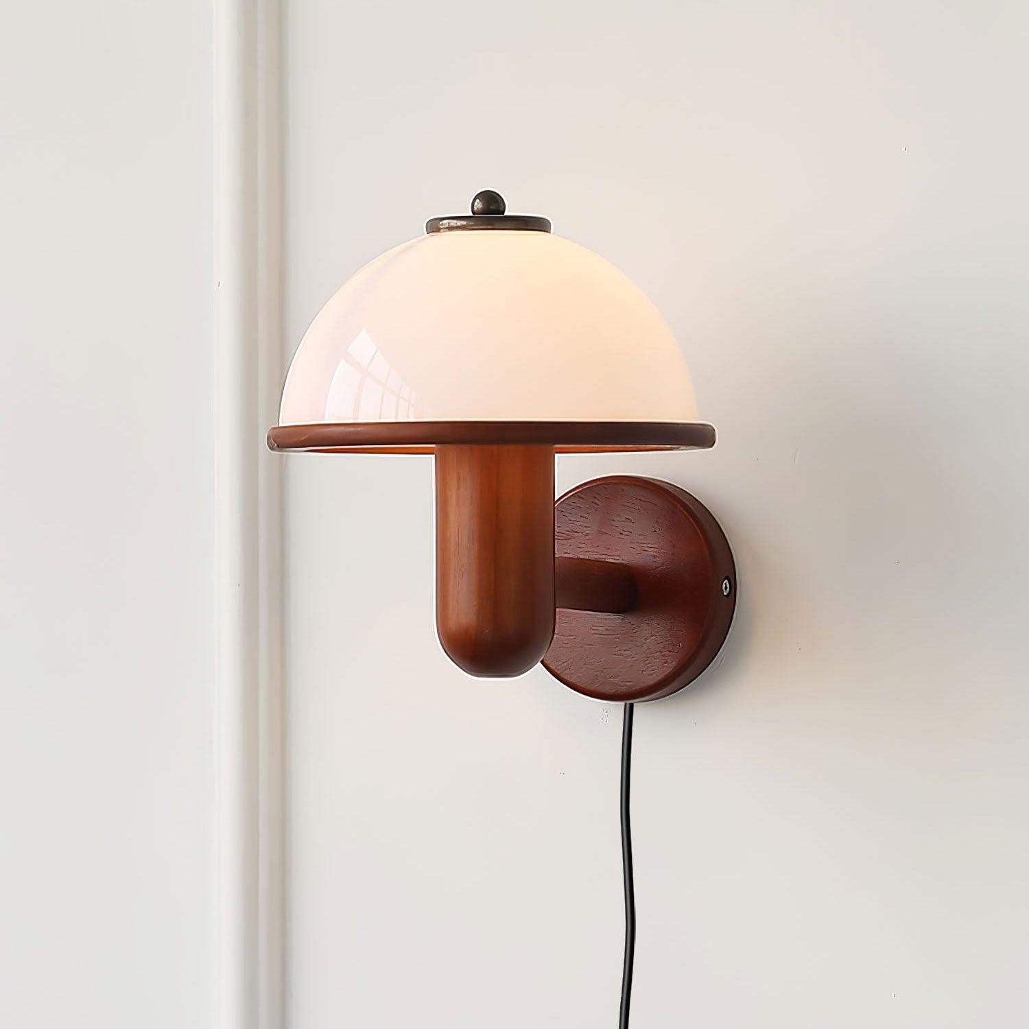 Nordlys Nature Wall Lamp – Mushroom-shaped Wood Look Decoration