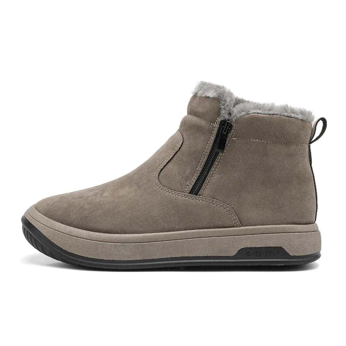 James - Warm Non-slip Ankle Boots with Zip and Fur Lining