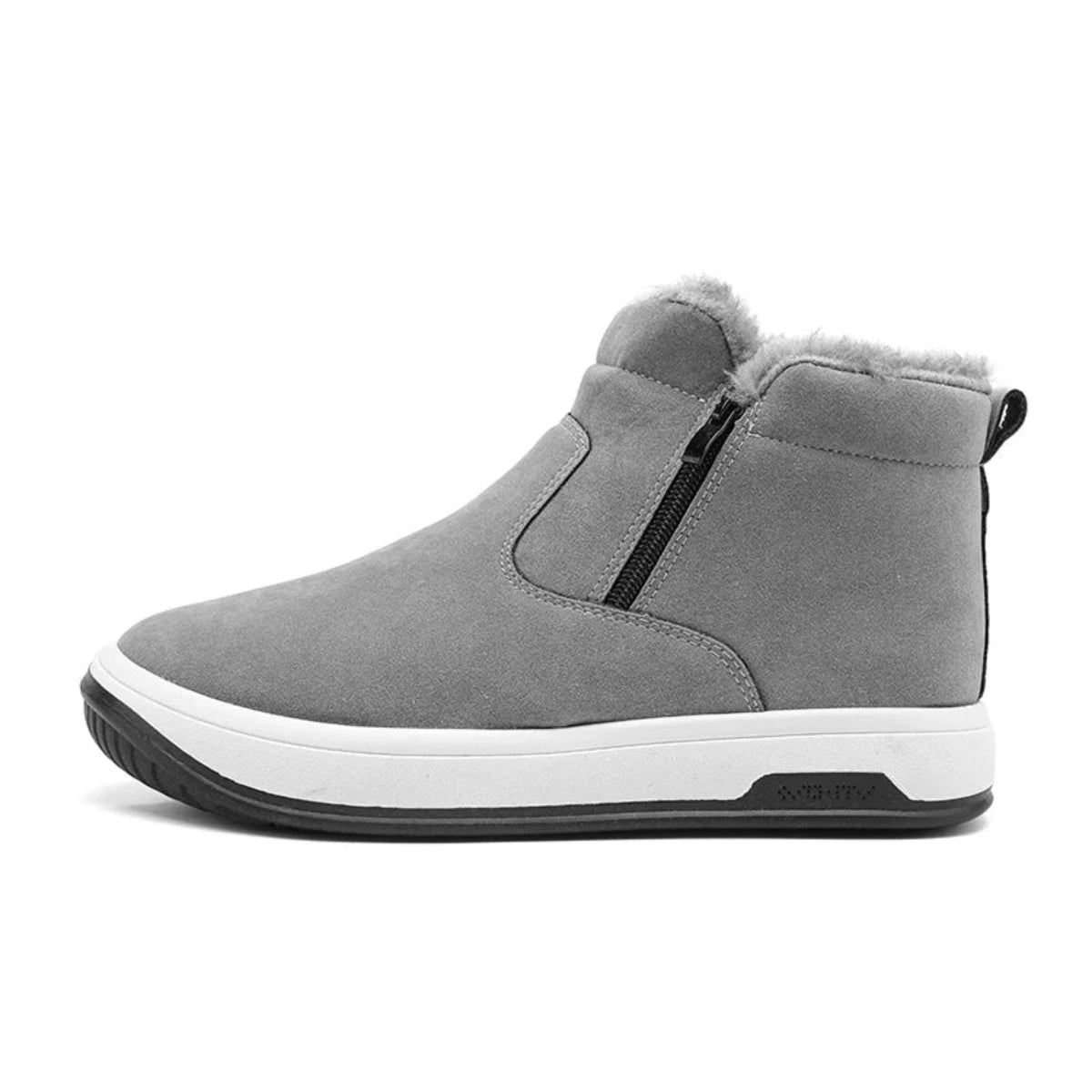James - Warm Non-slip Ankle Boots with Zip and Fur Lining