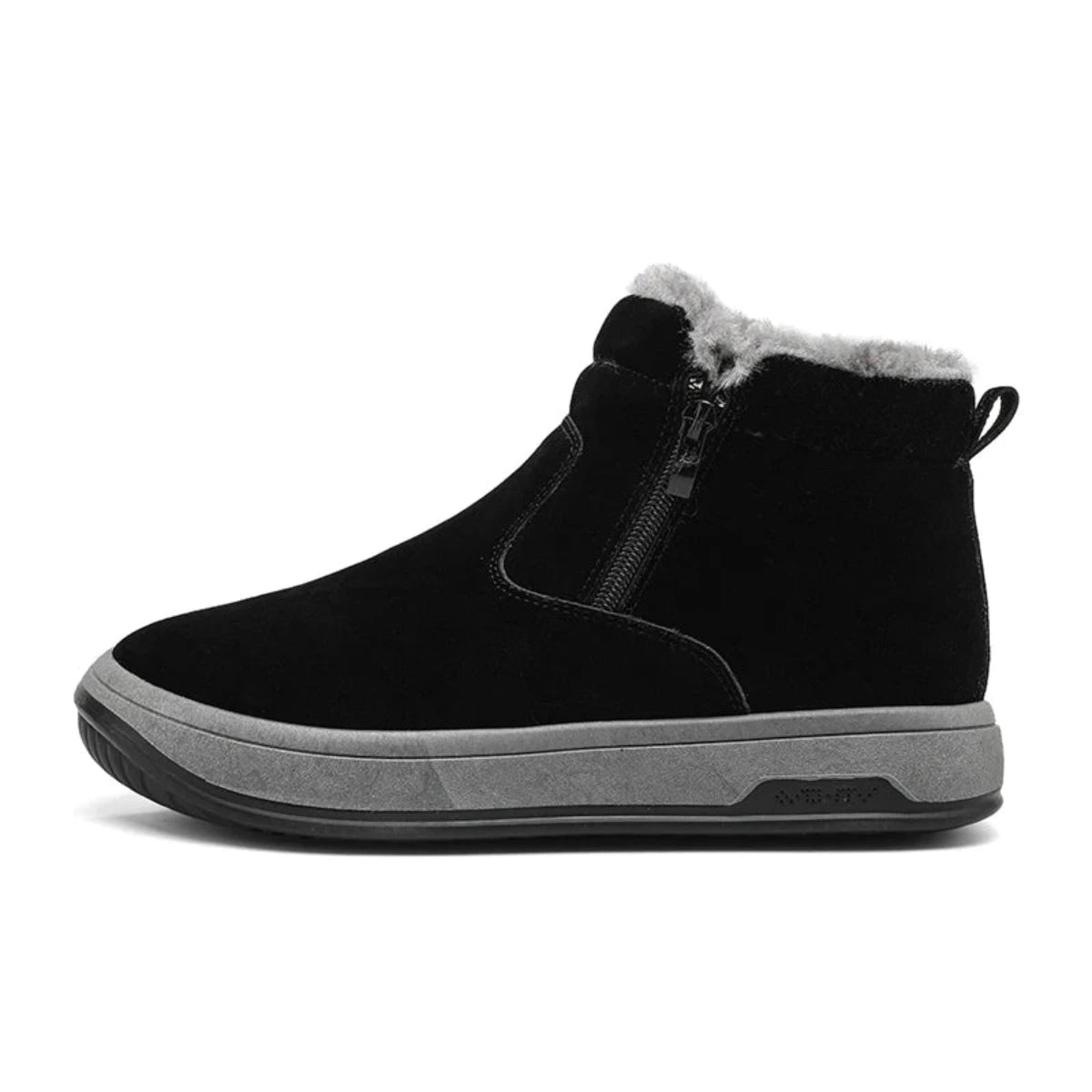 James - Warm Non-slip Ankle Boots with Zip and Fur Lining
