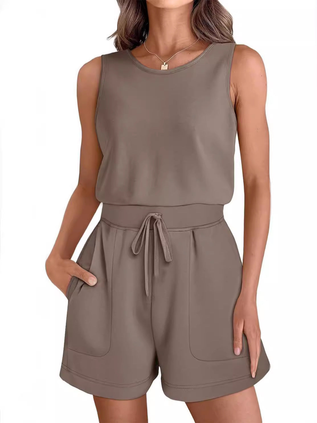 Molly - Sport Laced Vest Playsuit Training Clothing