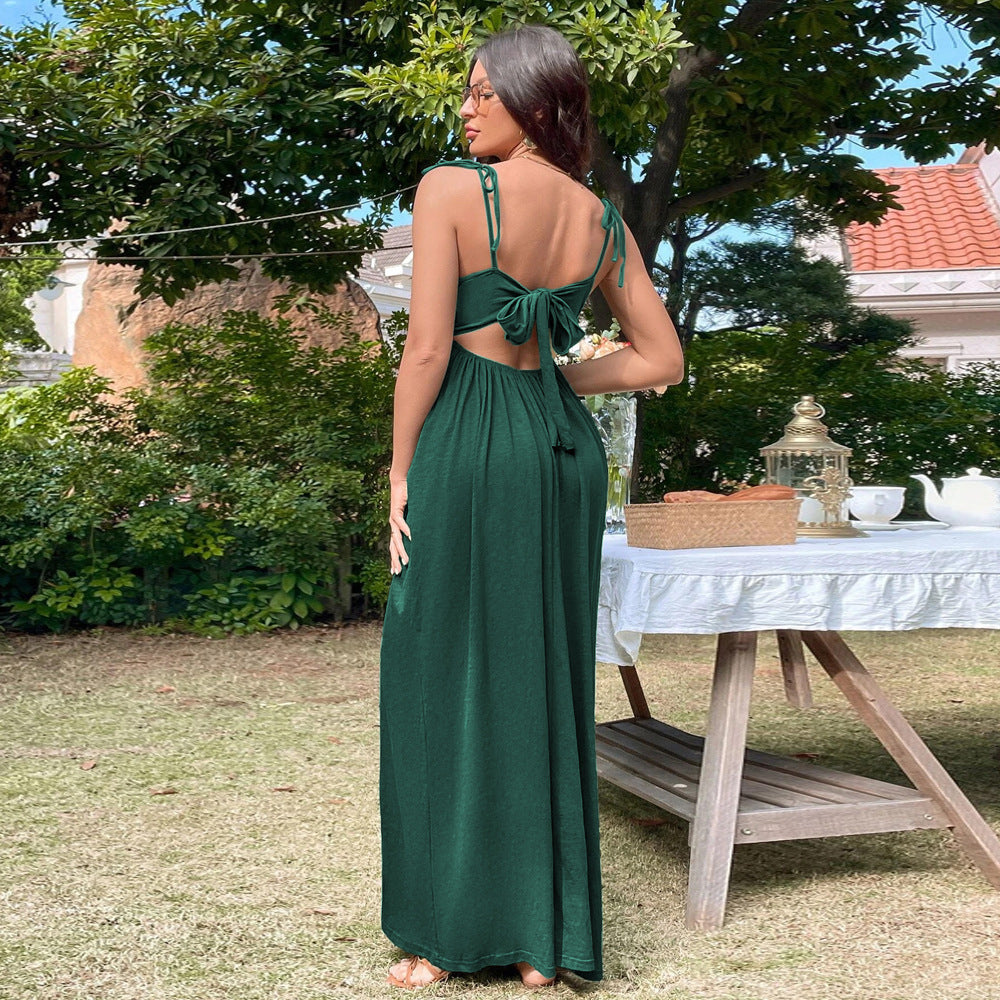 Kendall - A-Line Dress with Spaghetti Straps and Waist Detail