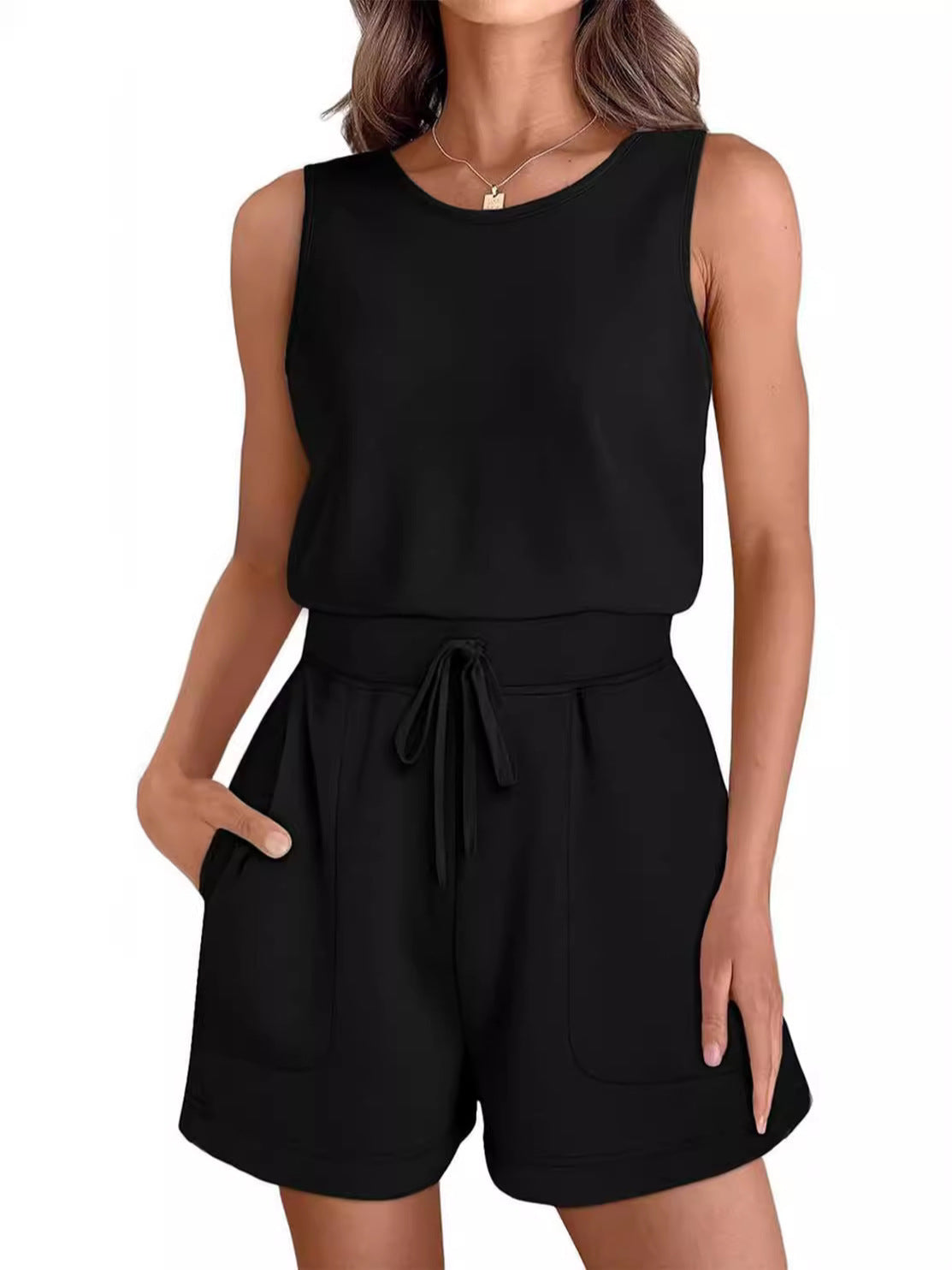 Molly - Sport Laced Vest Playsuit Training Clothing