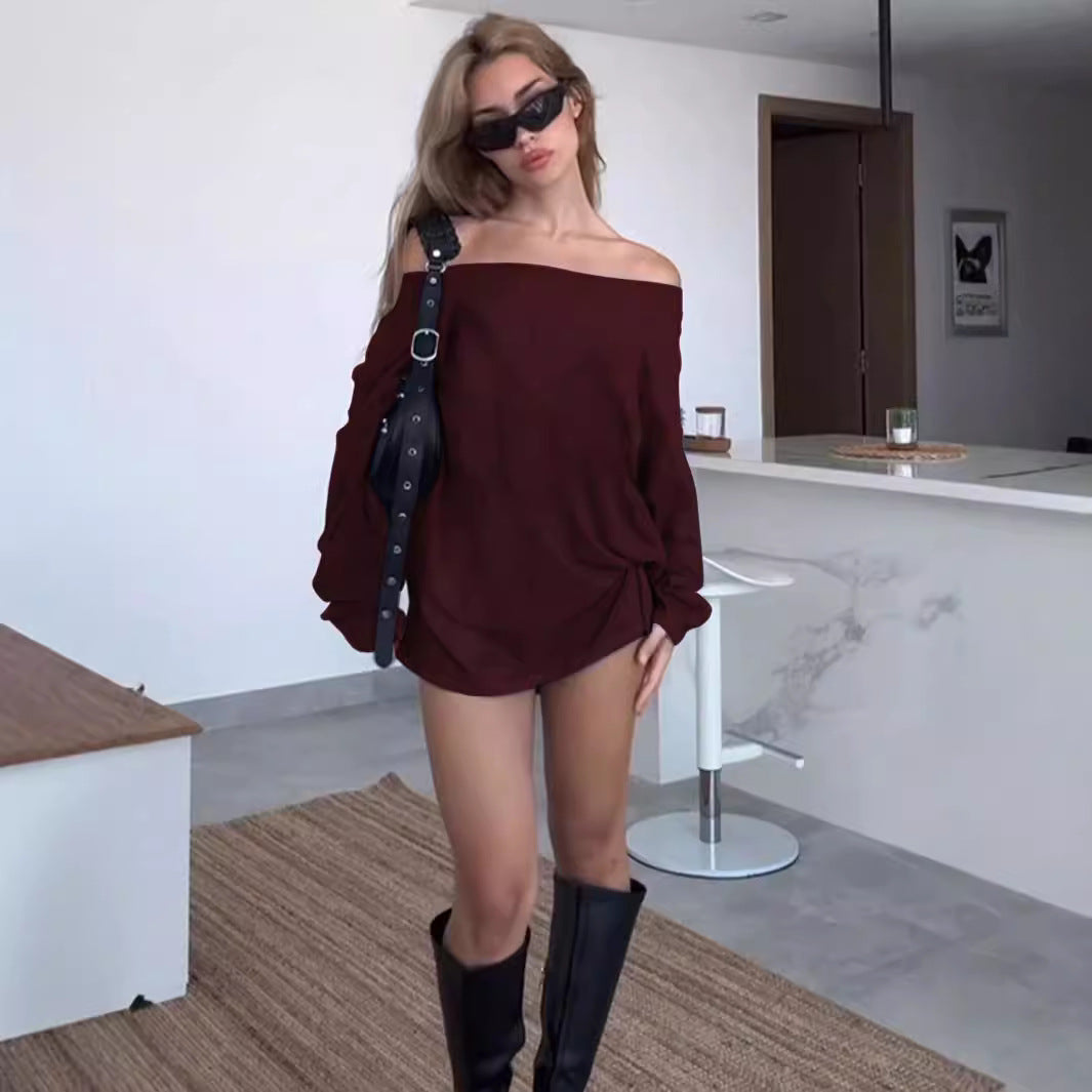 Doreen - Off-Shoulder Loose Short Dress