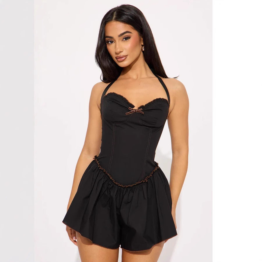 Kaylee - Swimsuit with a sophisticated corset look and flared skirt