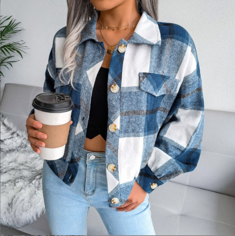 Cylie - Comfy checkered jacket