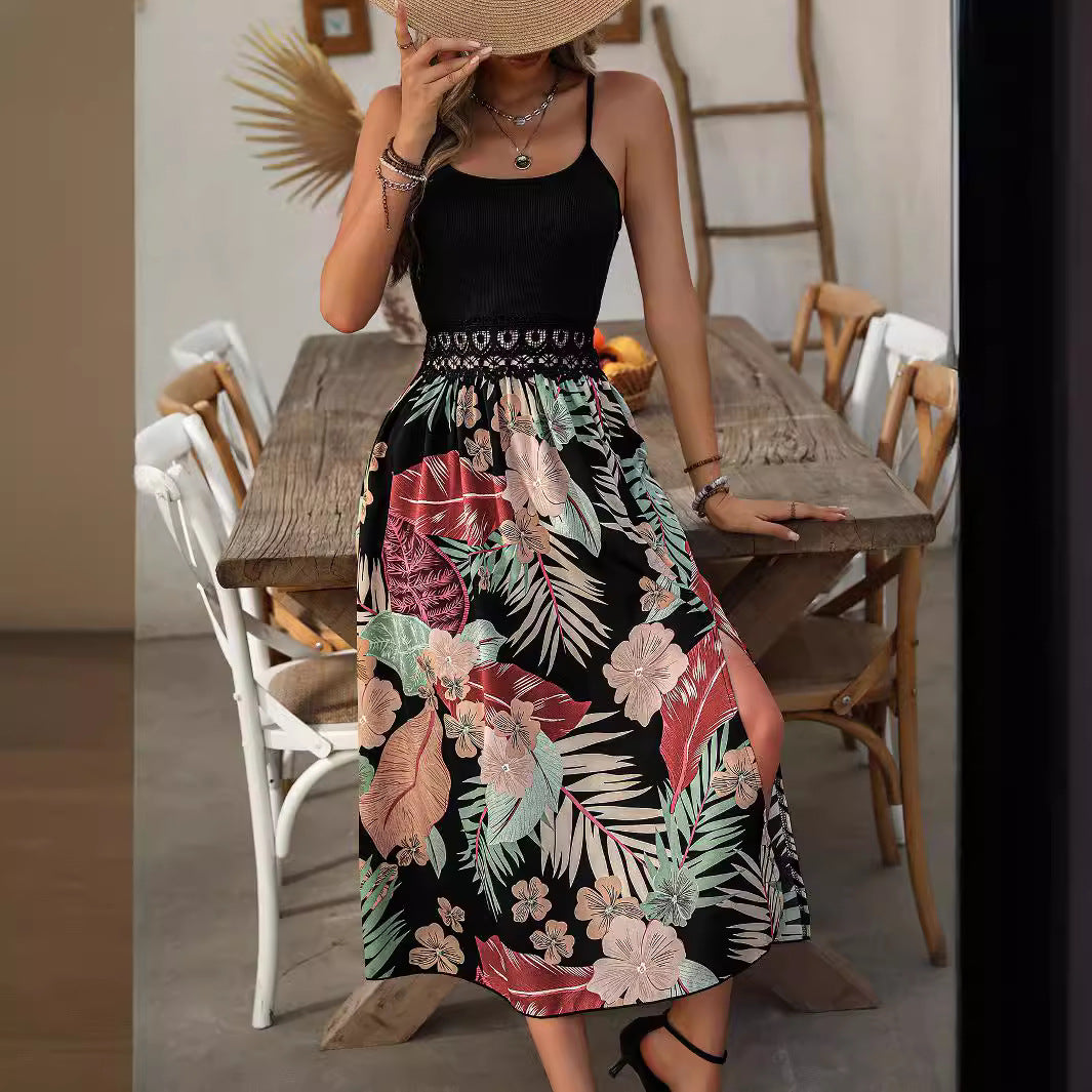 Olivia - Summer Printed Slinky Dress