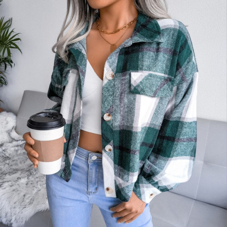 Cylie - Comfy checkered jacket