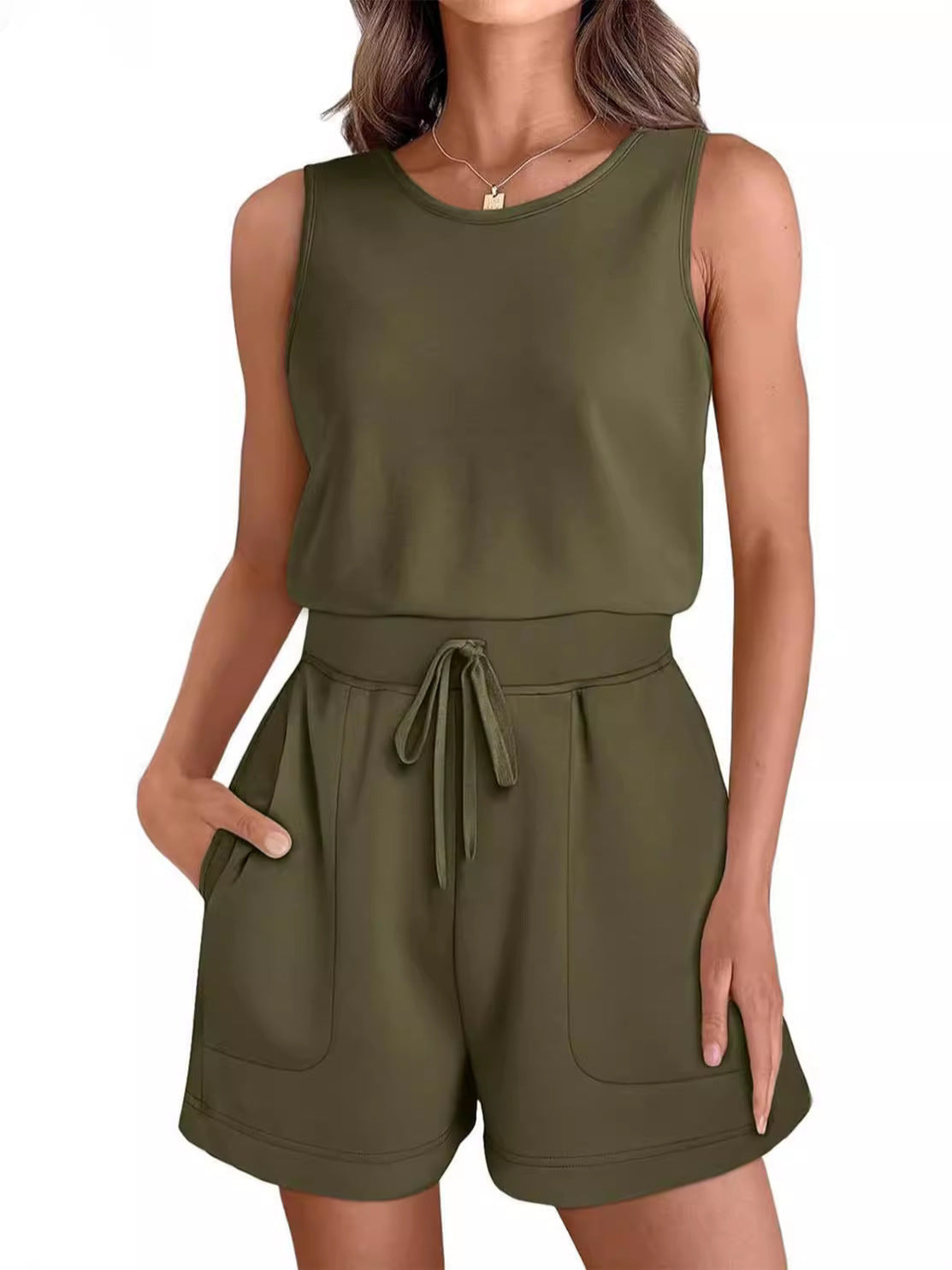 Molly - Sport Laced Vest Playsuit Training Clothing