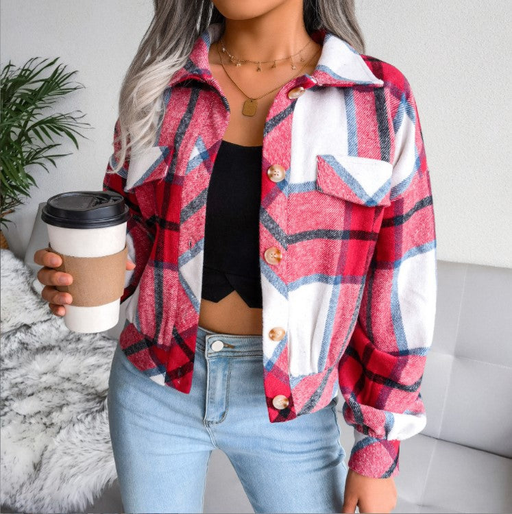 Cylie - Comfy checkered jacket