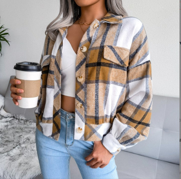 Cylie - Comfy checkered jacket