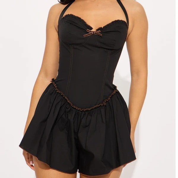Kaylee - Swimsuit with a sophisticated corset look and flared skirt