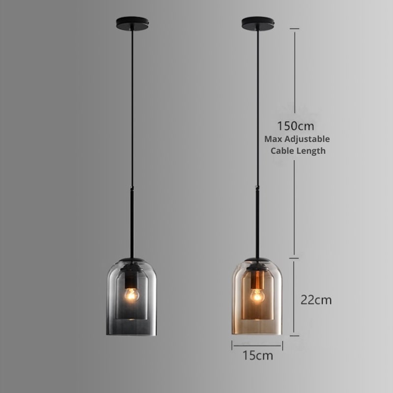 Double Glass Pendant Lamp