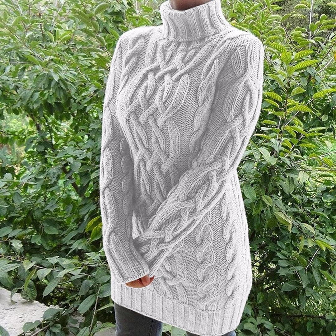 Lucia - Cable Knit Turtleneck Sweater