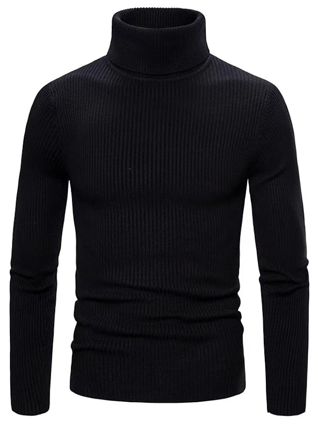 Jonas - Warm long-sleeved sweater with turtleneck