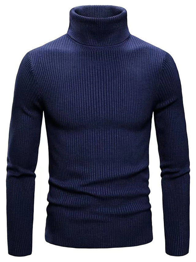 Jonas - Warm long-sleeved sweater with turtleneck