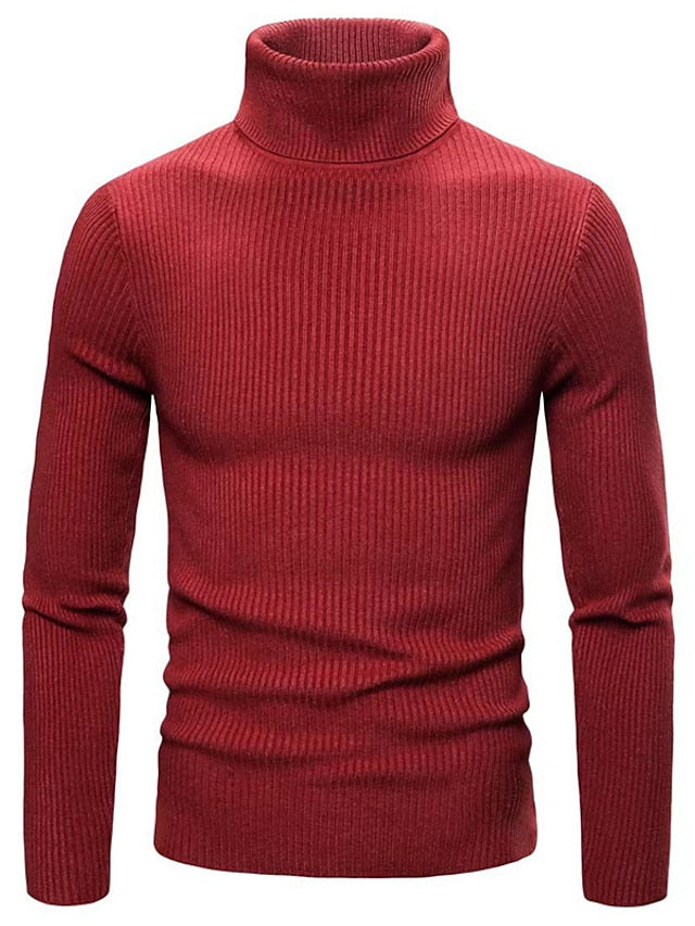 Jonas - Warm long-sleeved sweater with turtleneck