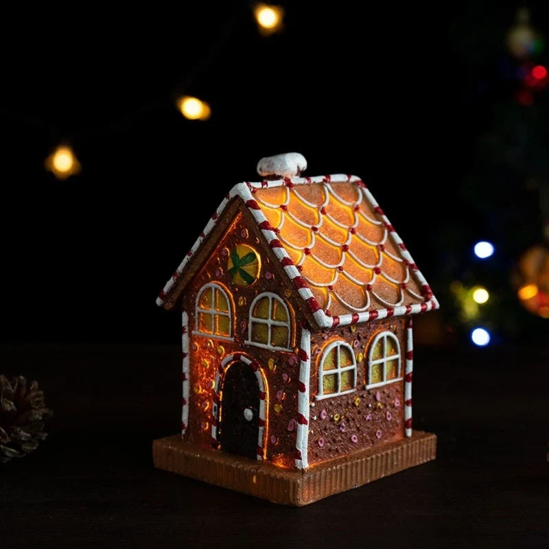 Holiday gingerbread house decoration