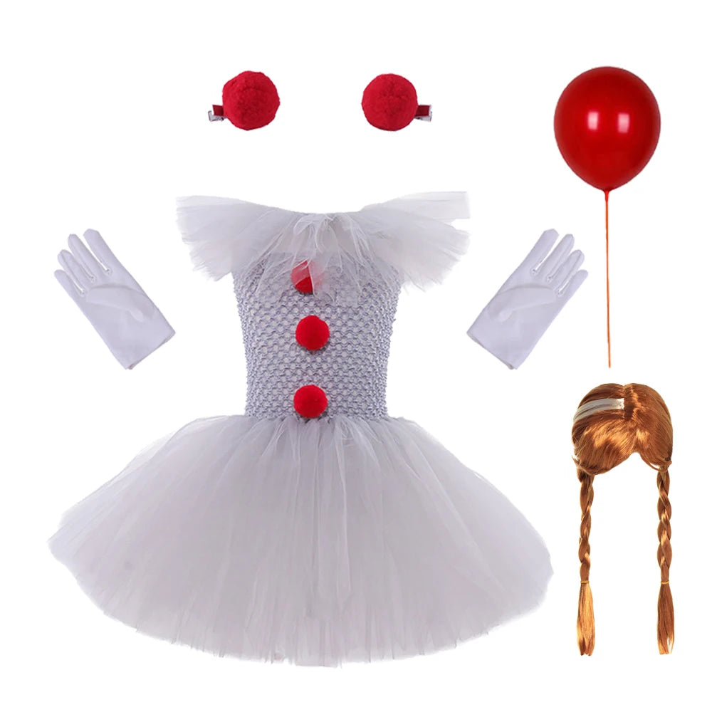 Charlotte Creepy Clown Tutu Dress